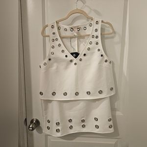 White top and skirt set